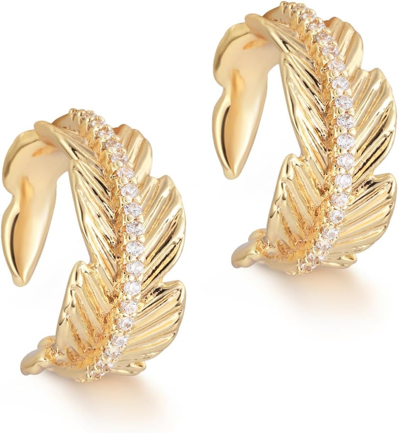 MYEARS Women Ear Cuff Earring Gold Non Pierced Ear Cartilage Clip on Wrap Hoop 14K Gold Filled Tiny Boho Beach Simple Minimalist Delicate Handmade Hypoallergenic Jewelry Gift-Sold as Single/Pair - Image 1